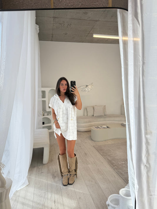 Talia Shell Towelling Poncho