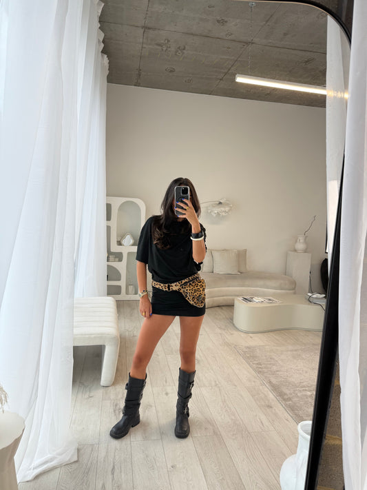 Mia Black Backless Mini Dress