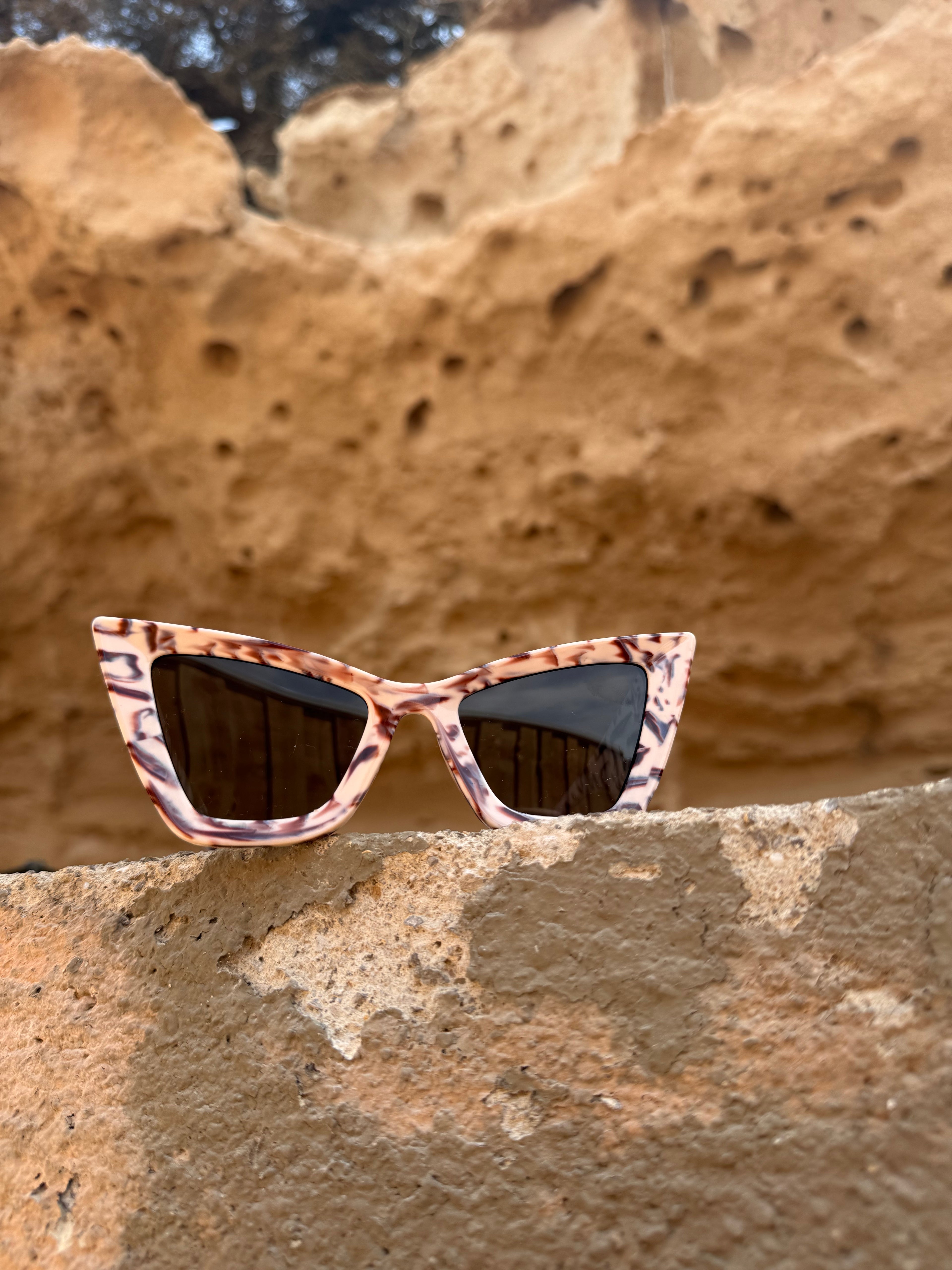 Zara Cat Eye Sunglasses - Marble