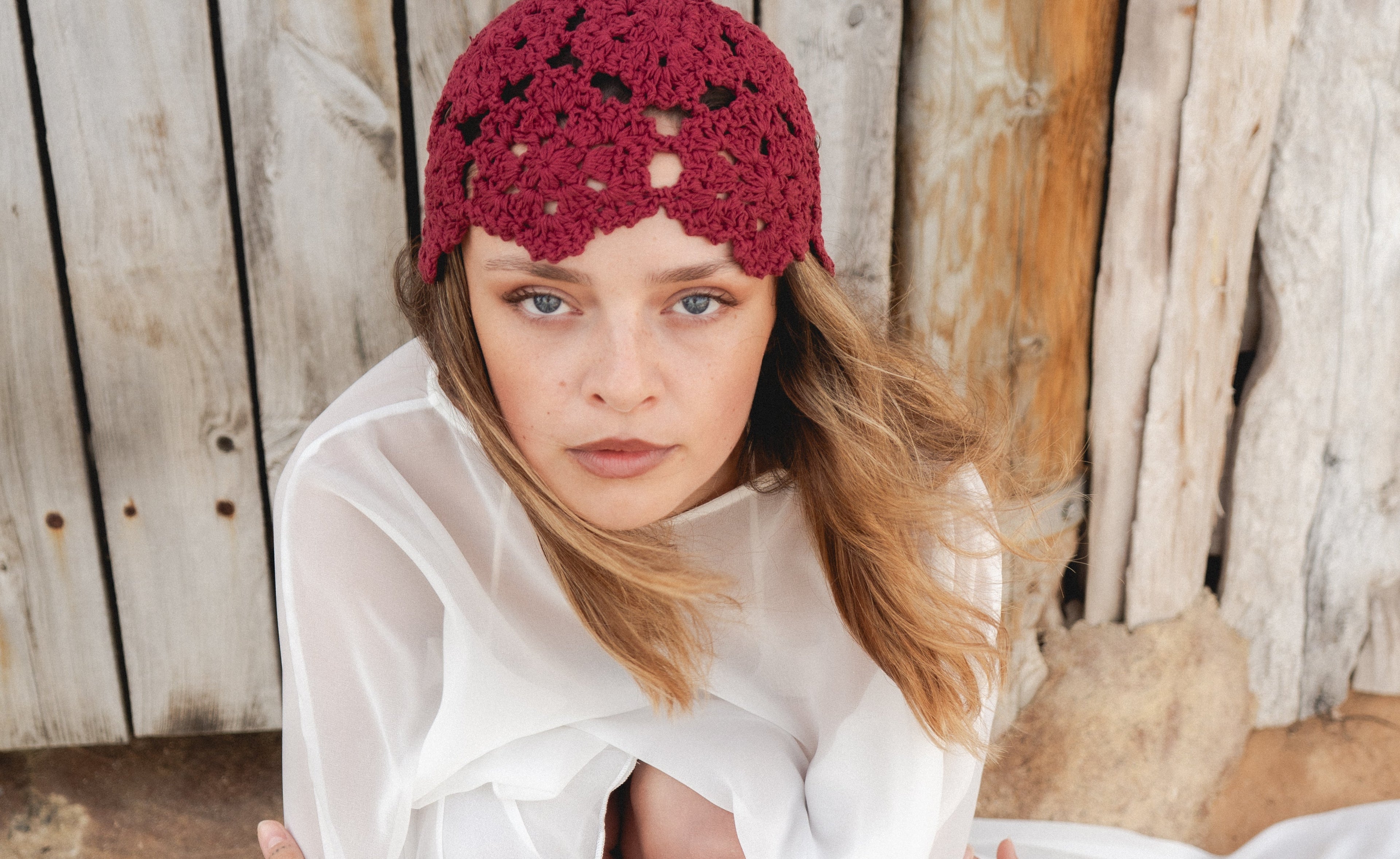Sasha Crochet Hat - Berry