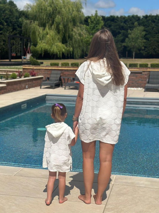 Talia Childrens Shell Towelling Poncho